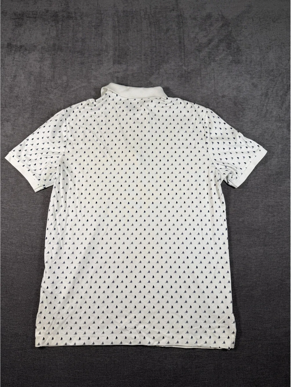 Polo Ralph Lauren Classic Fit XS White Polo Shirt with Navy Sailboat Print
